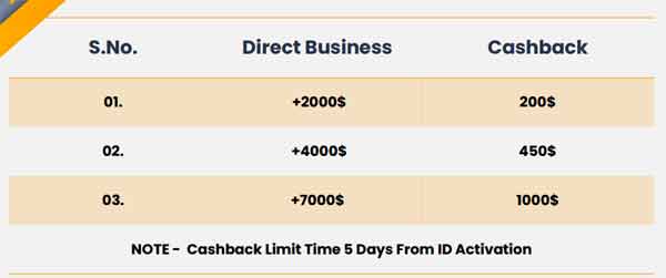 Cash Back Bonus